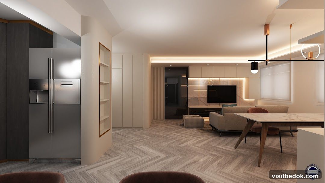 Modern Living Room and Kitchen