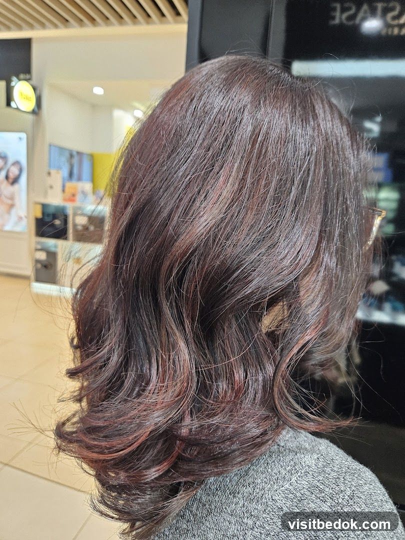 Woman with Dark Reddish-Brown Hair