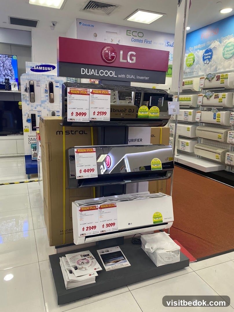 LG Air Conditioners on Display