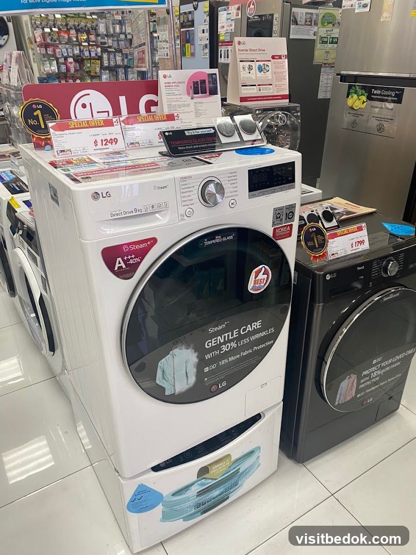 LG Washing Machines on Display
