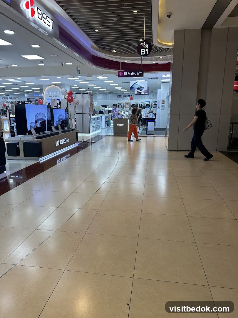 Electronics store interior