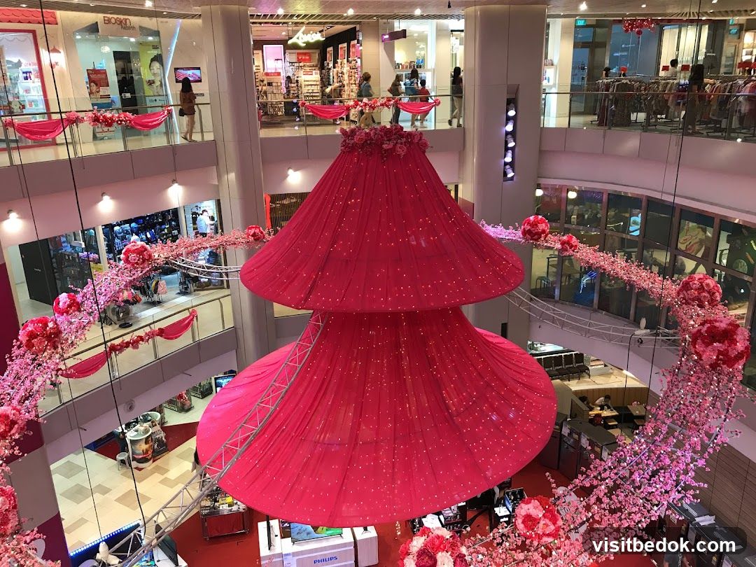 Mall Interior with Festive Decorations