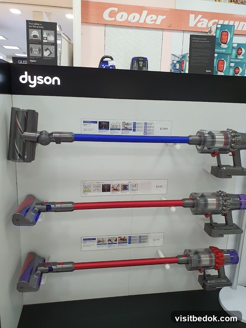 Dyson Vacuum Cleaners Display