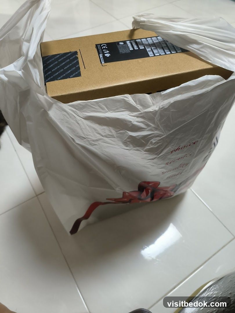 Box in a shopping bag