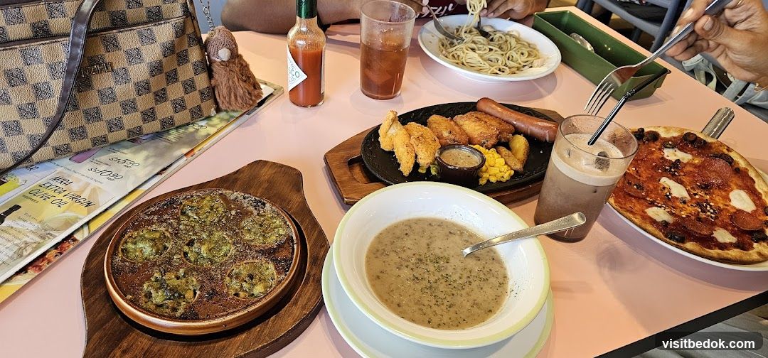 Table with various dishes