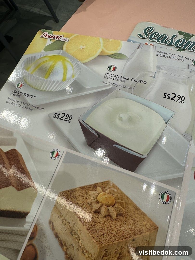 Dessert Menu
