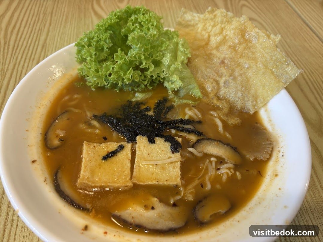 Noodle Soup with Tofu and Mushrooms