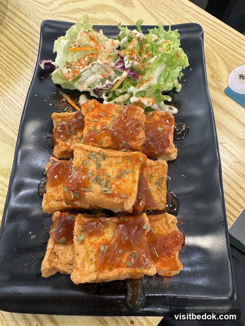 Fried Tofu with Salad