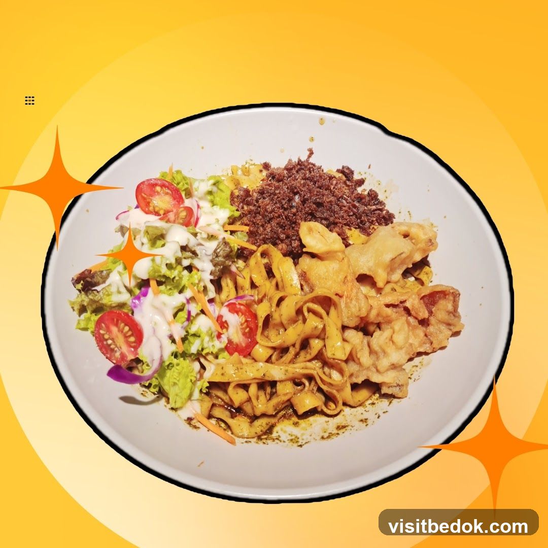 Noodle Dish with Salad