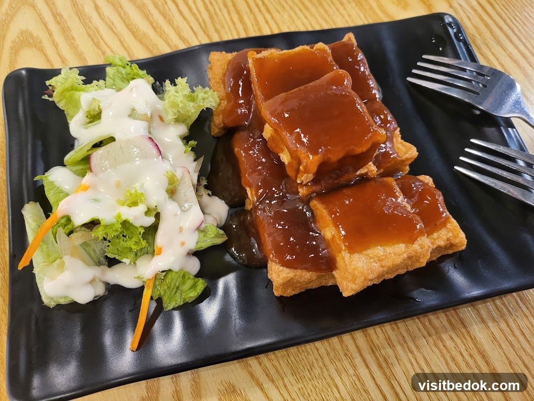Fried Tofu with Salad