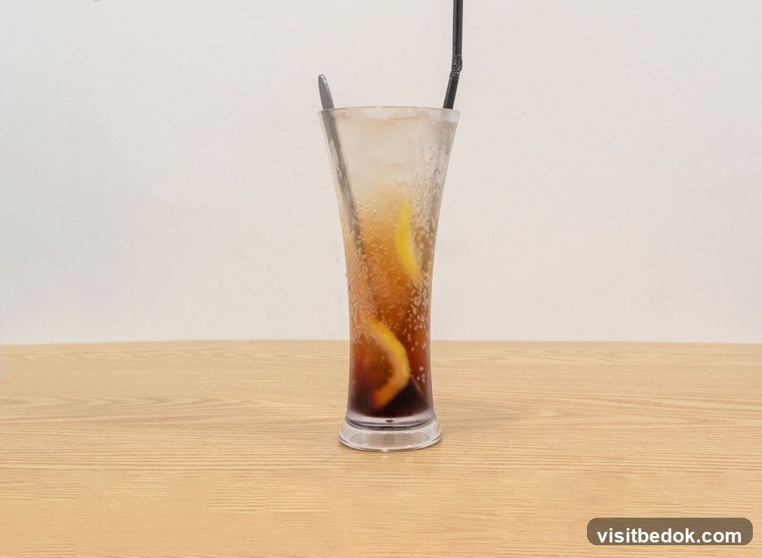 Iced Drink with Lemon Slices