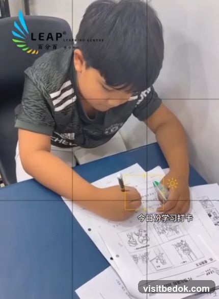 Child doing homework