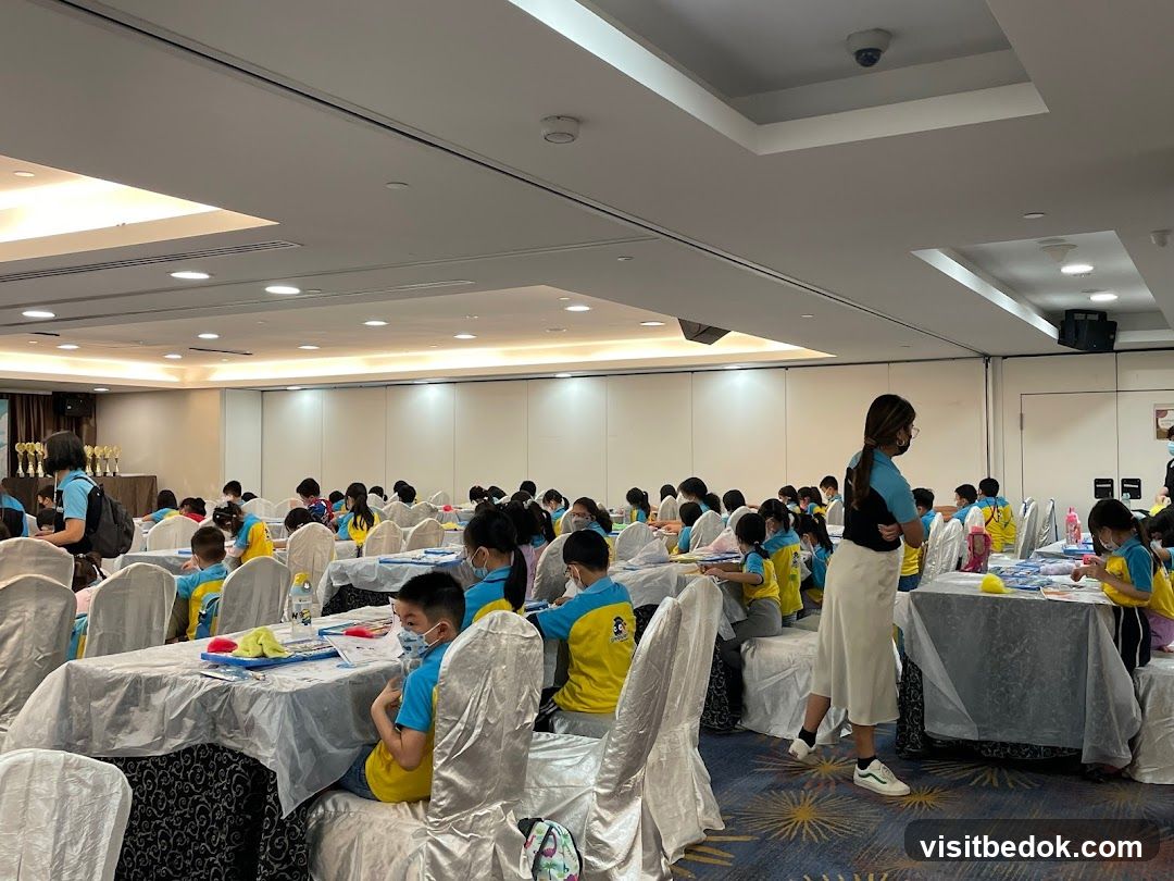 Children participating in an art class