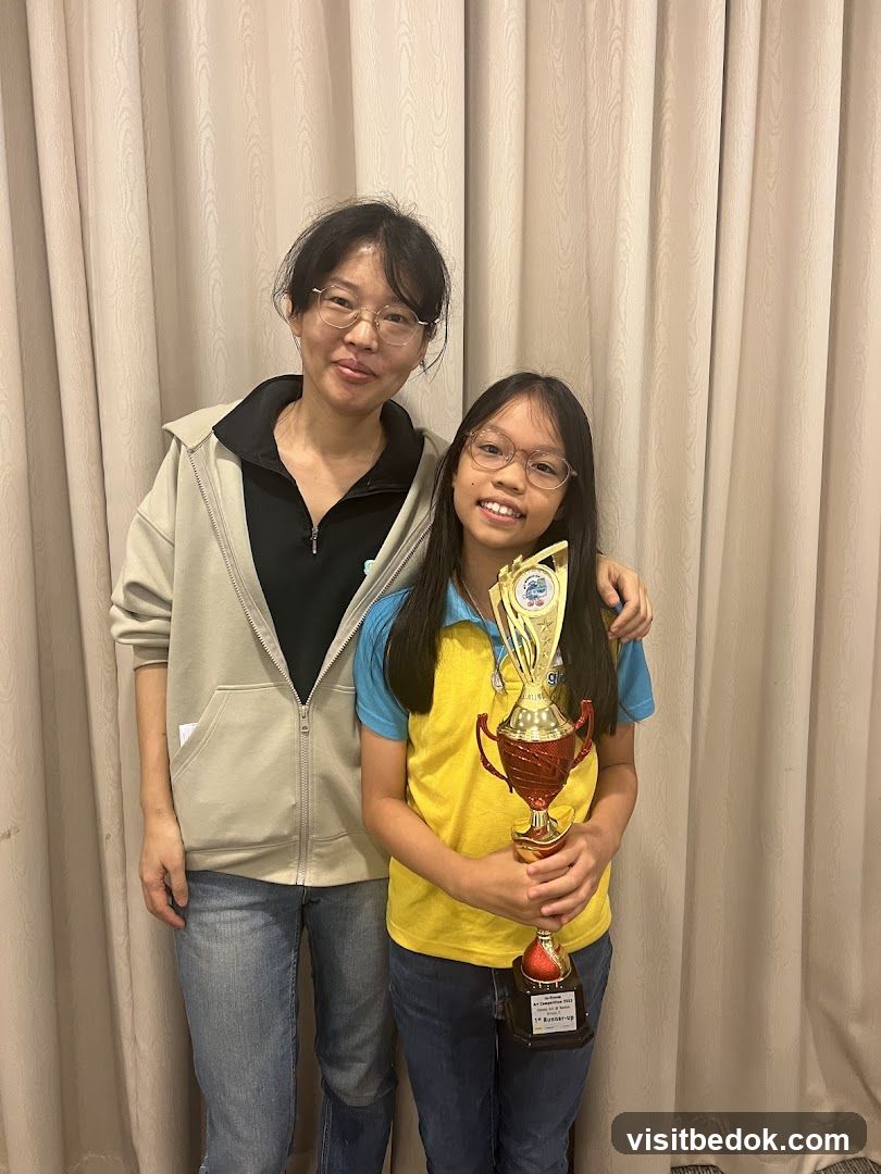Woman and Girl with Trophy