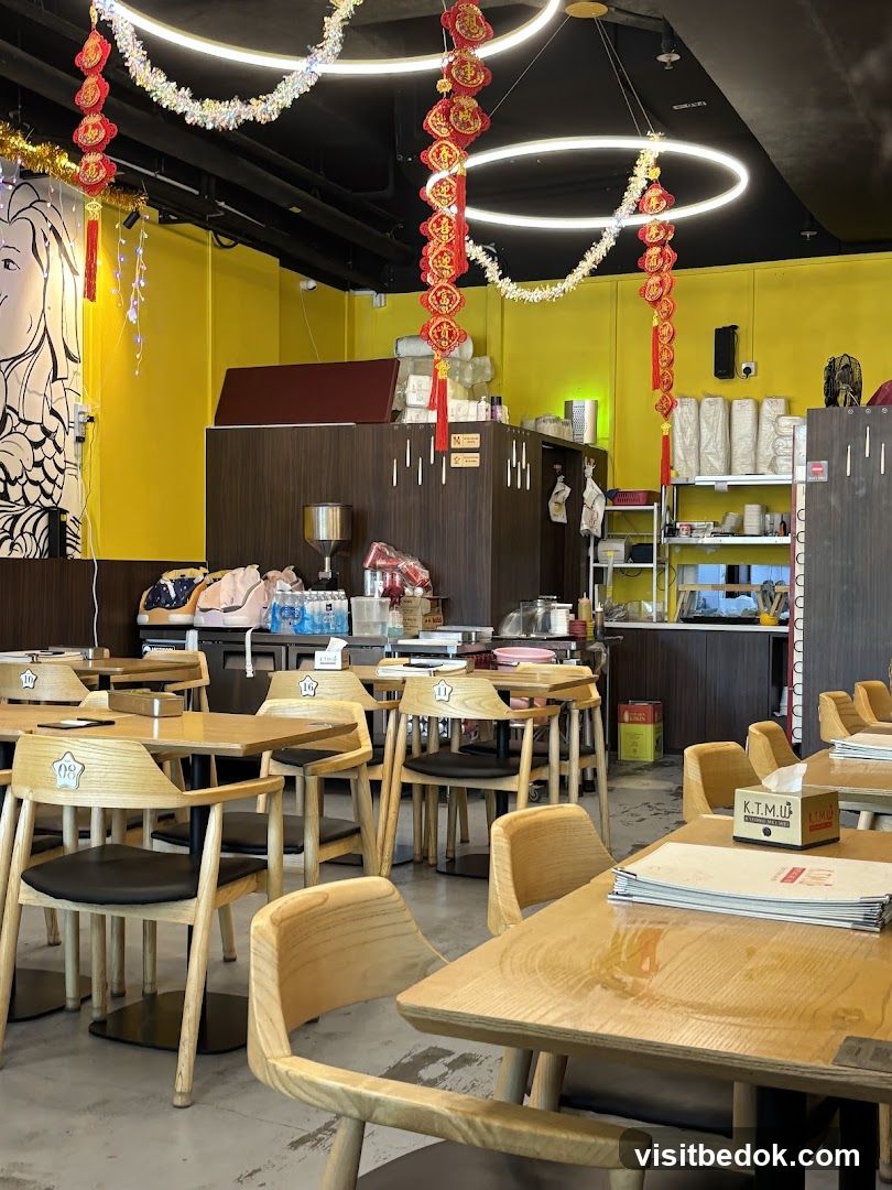 Restaurant Interior with Festive Decorations