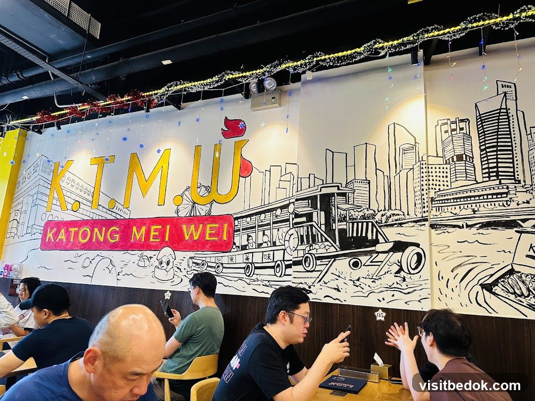 Restaurant Interior with Mural