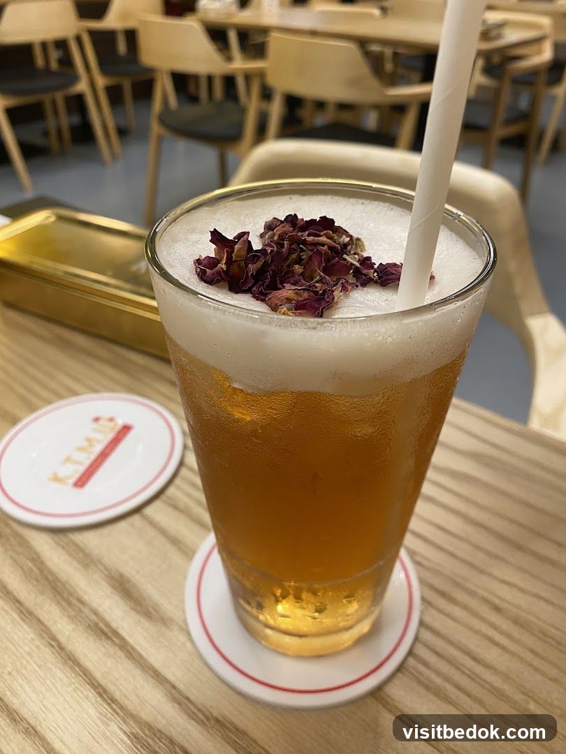 Beverage with Dried Flowers