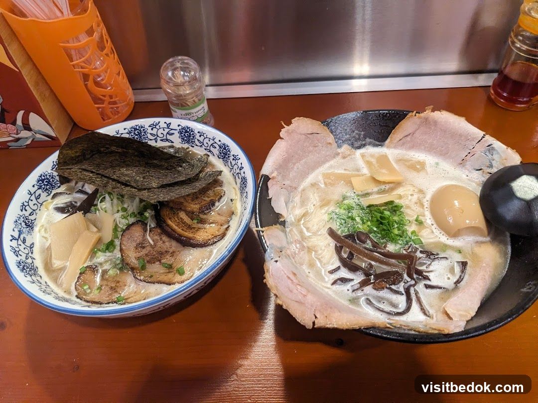 Two bowls of ramen
