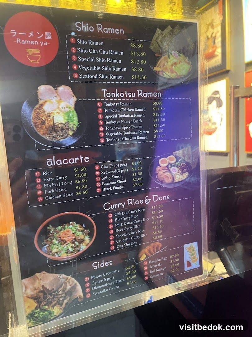 Ramen Menu