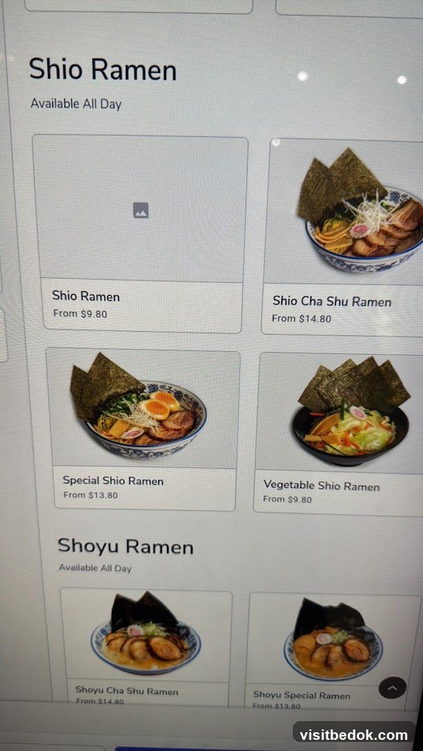 Ramen Menu