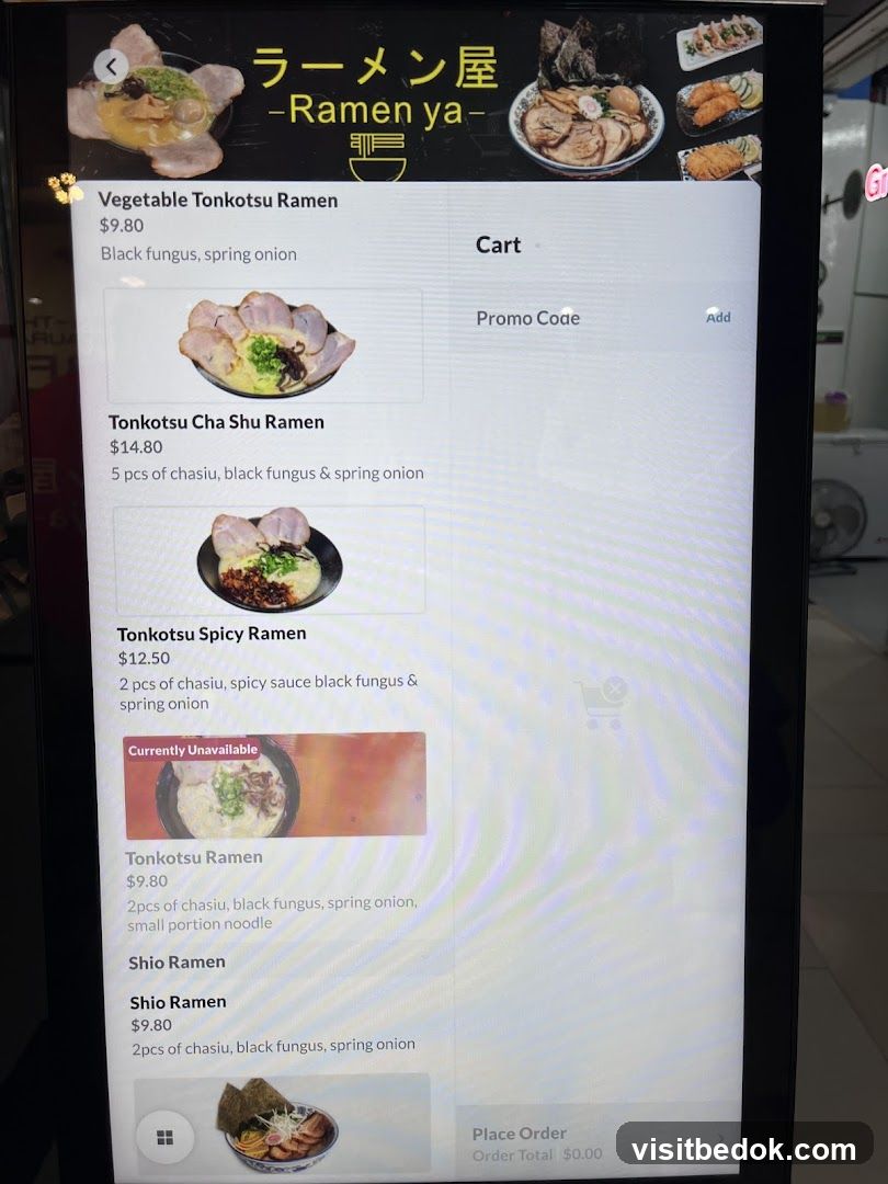 Ramen ya Menu