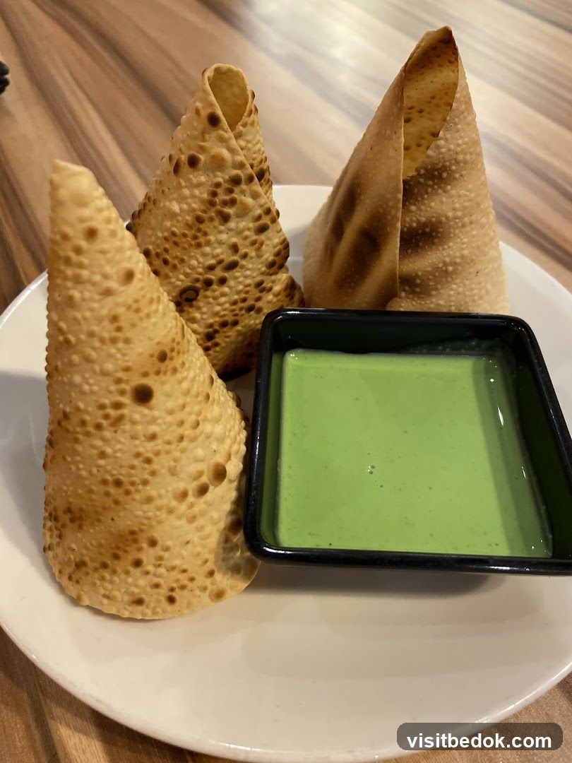 Crispy Cones with Green Dip