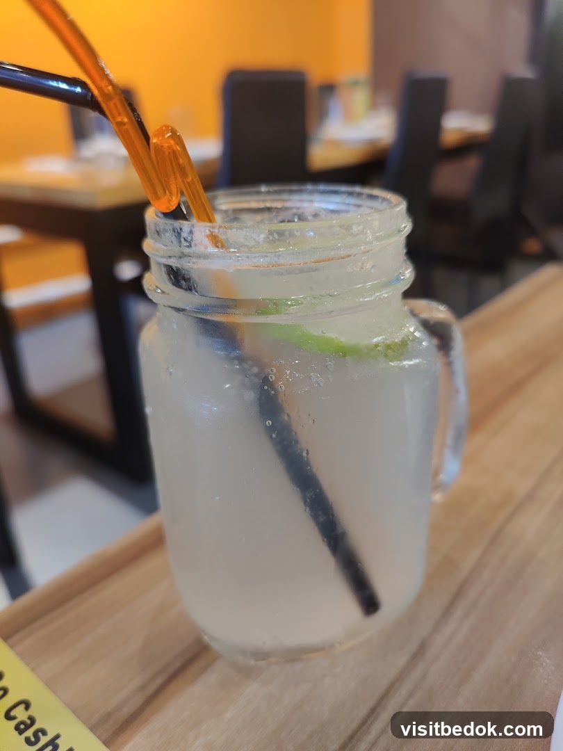 Refreshing Drink with Straws