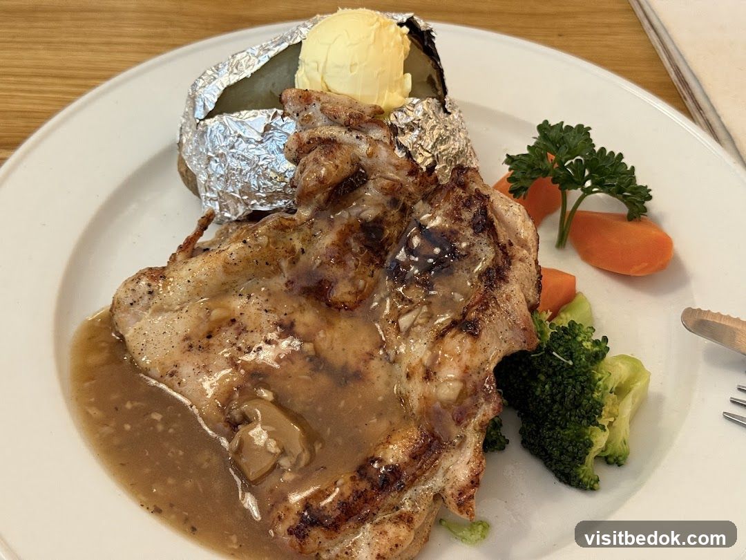 Grilled Chicken with Baked Potato and Vegetables
