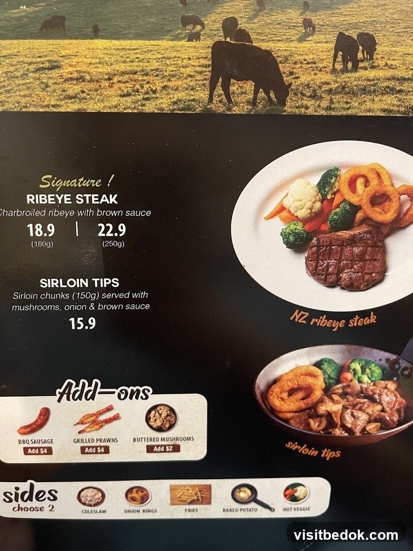 Steak Menu