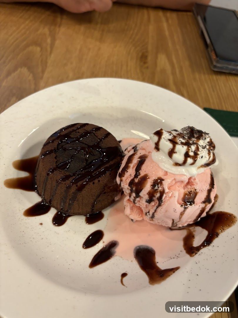 Chocolate Lava Cake with Ice Cream