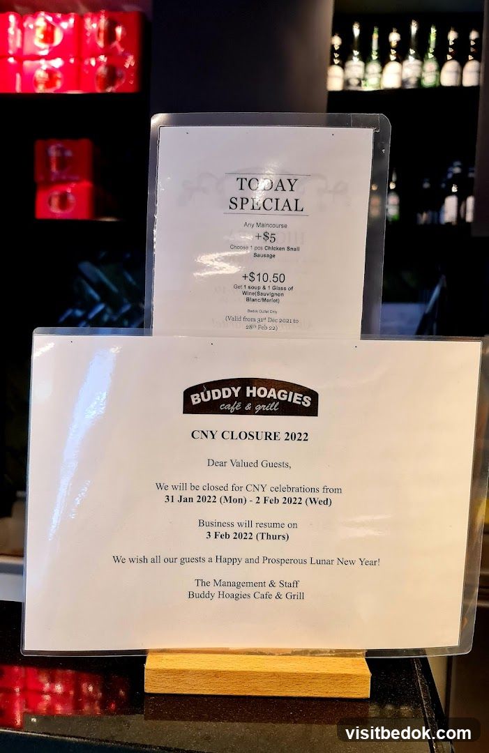 Buddy Hoagies Cafe & Grill CNY Closure Notice