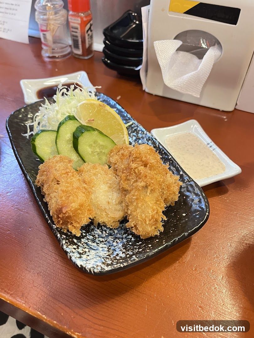 Fried Oysters with Side Dishes