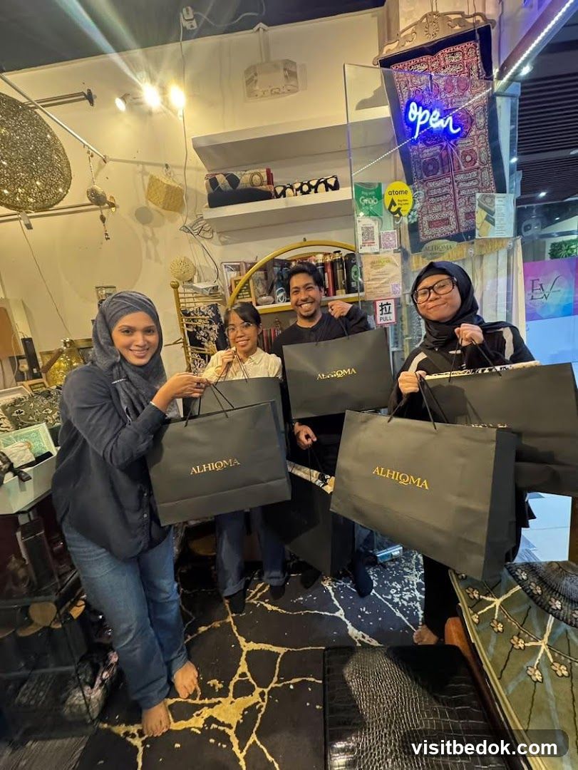 People holding shopping bags