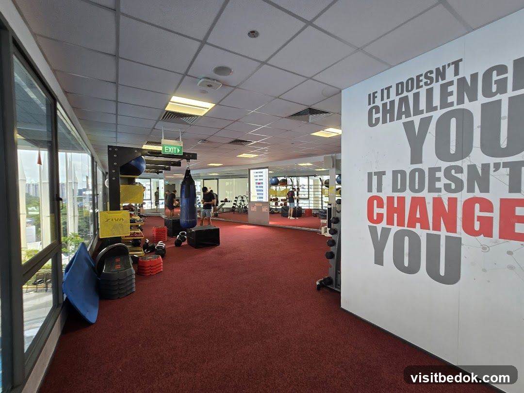 Gym Interior with Motivational Wall Art