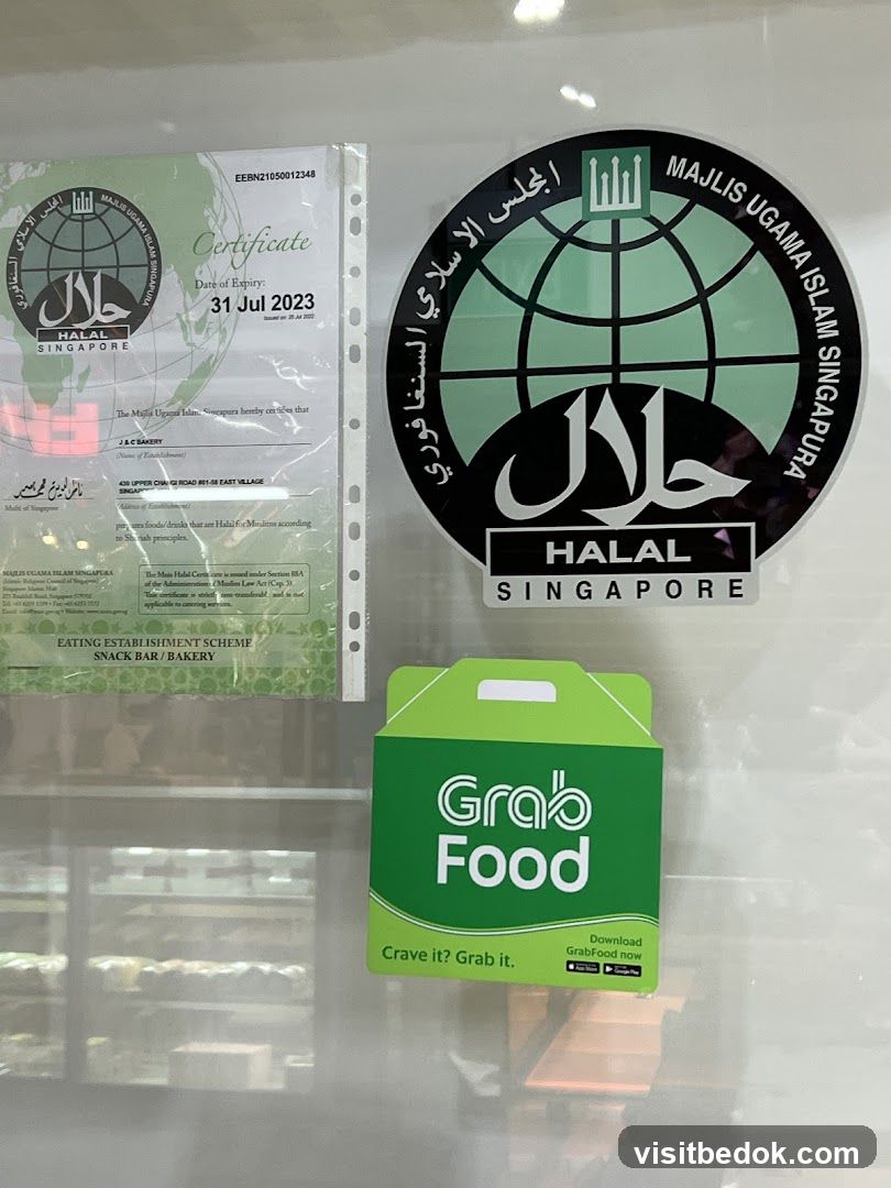 Halal Certificate and GrabFood Advertisement