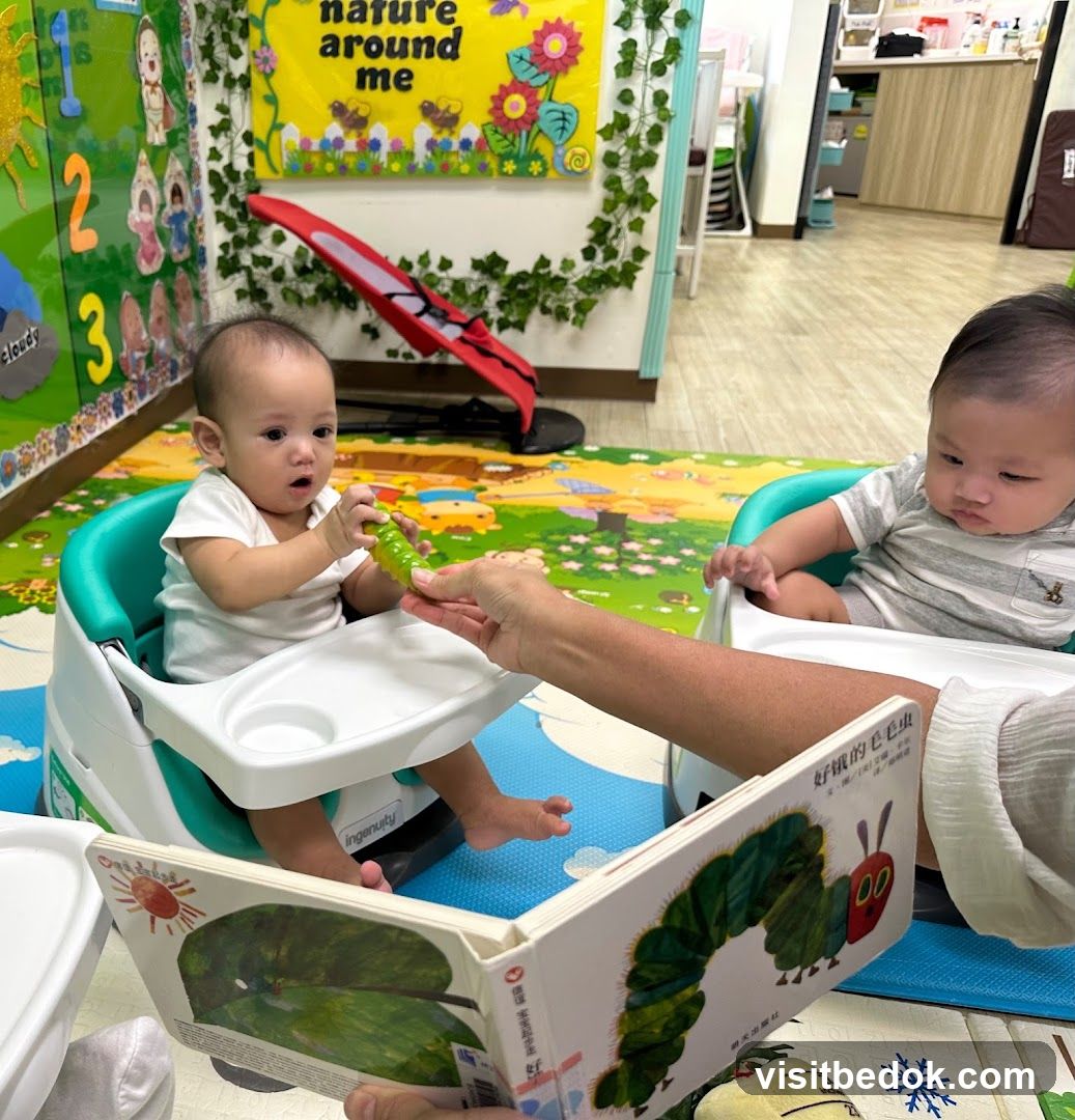 Babies Reading and Playing