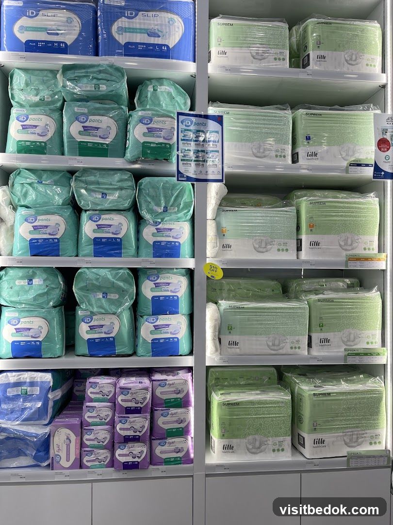 Diaper Products on Shelves