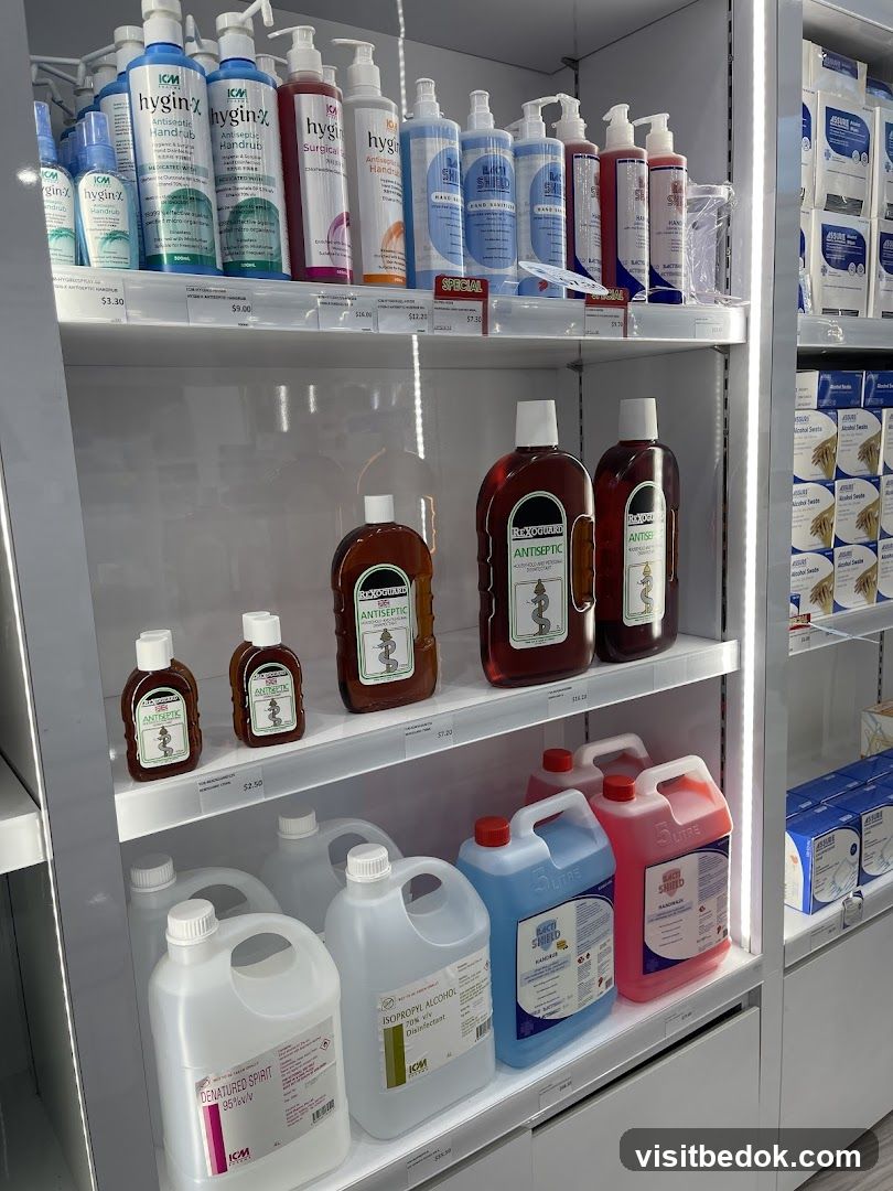 Disinfectant Products Display