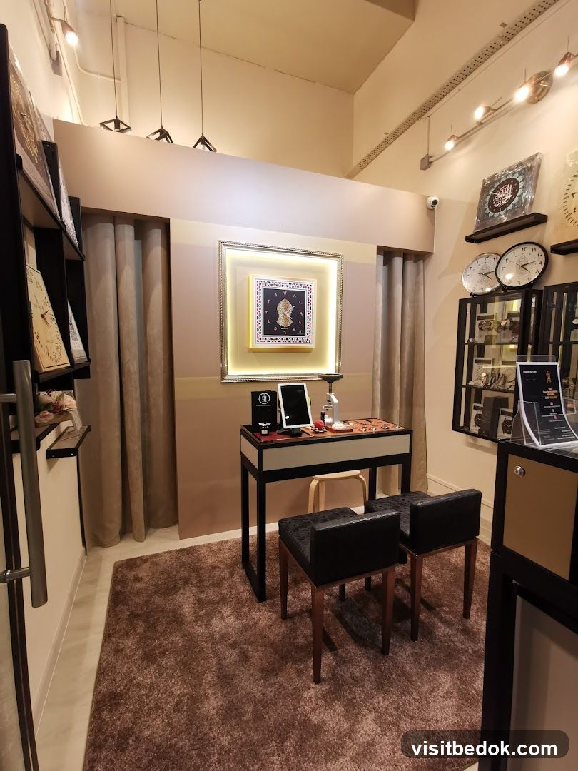 Interior of a luxury watch store