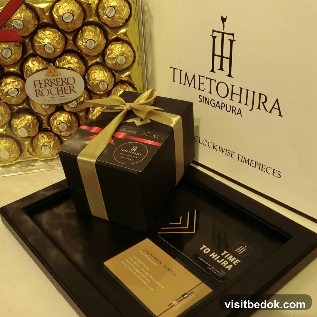Gift Box with Ferrero Rocher Chocolates and Timepieces Branding