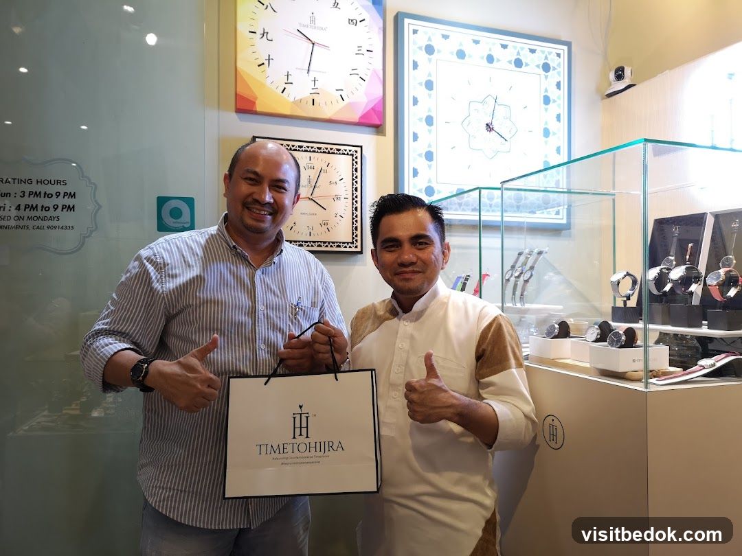 Two men in a watch shop