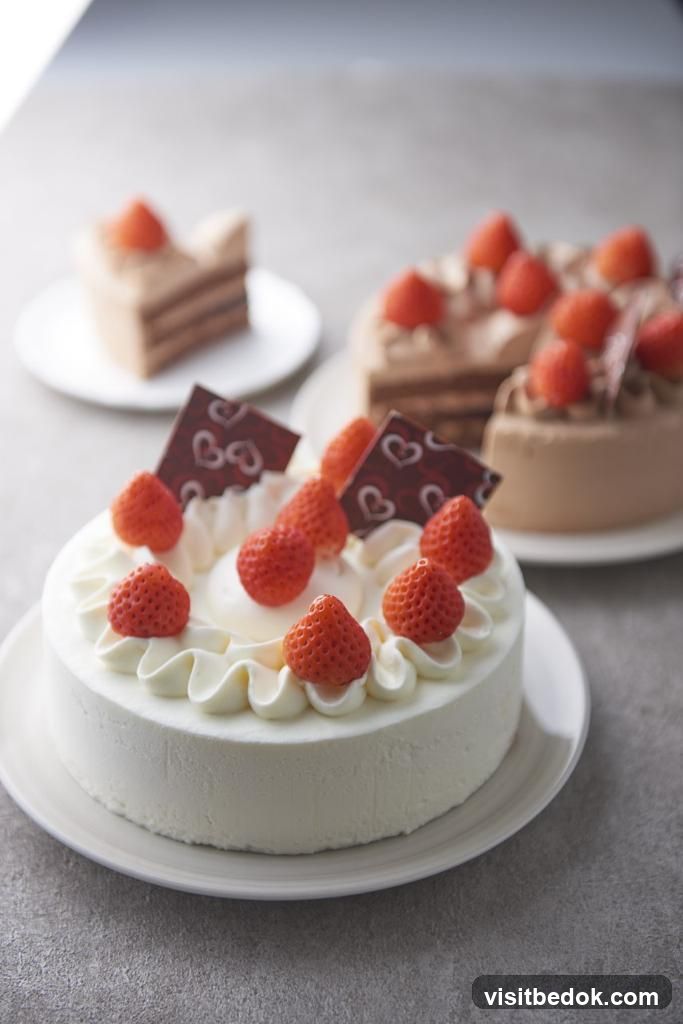 Cakes with Strawberries and Chocolate