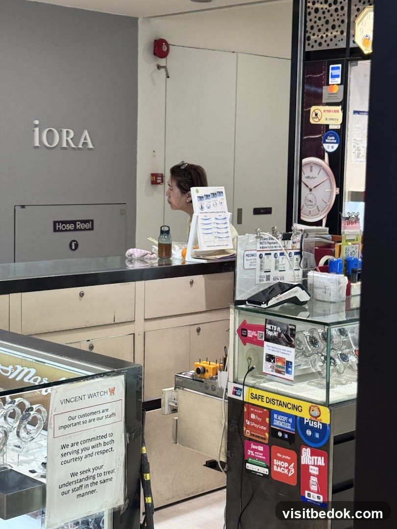 Watch store counter