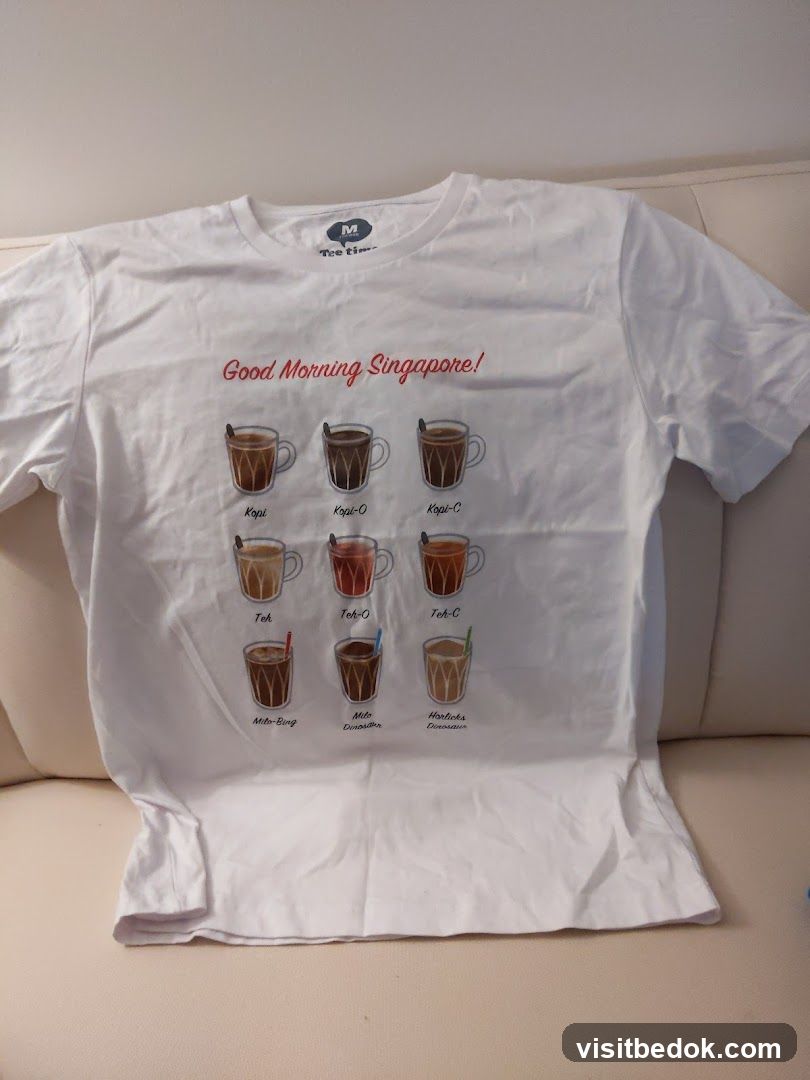 T-shirt with Singaporean drinks