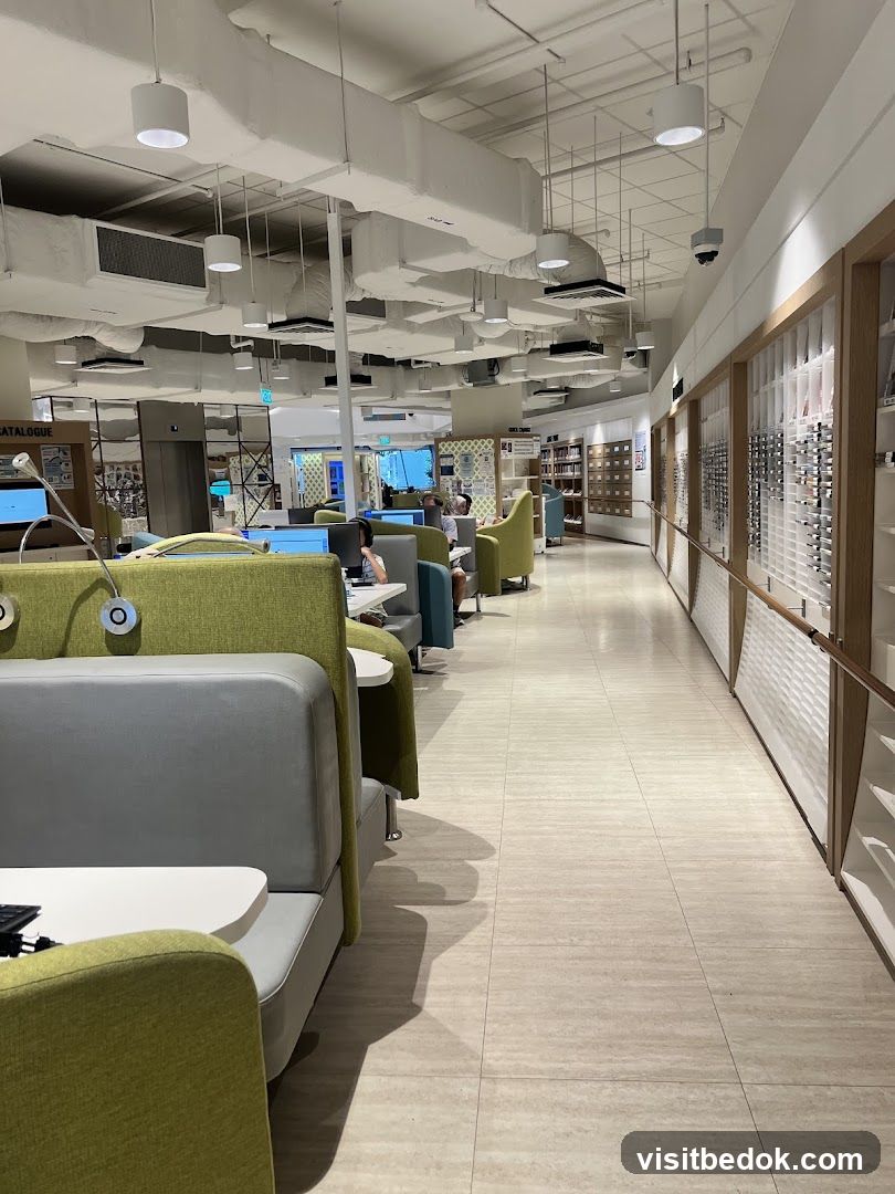 Modern Retail Interior with Seating Areas