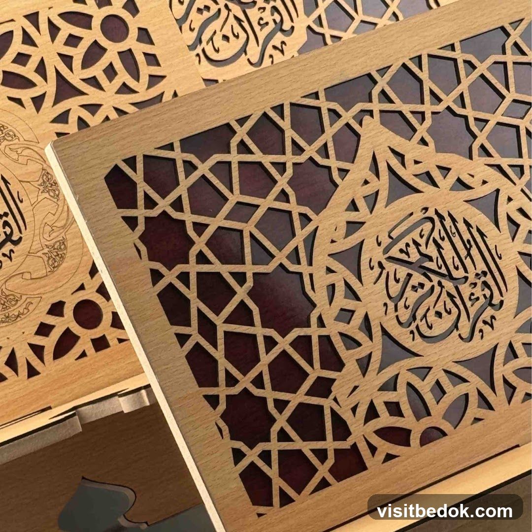 Decorative Wooden Boxes with Arabic Calligraphy