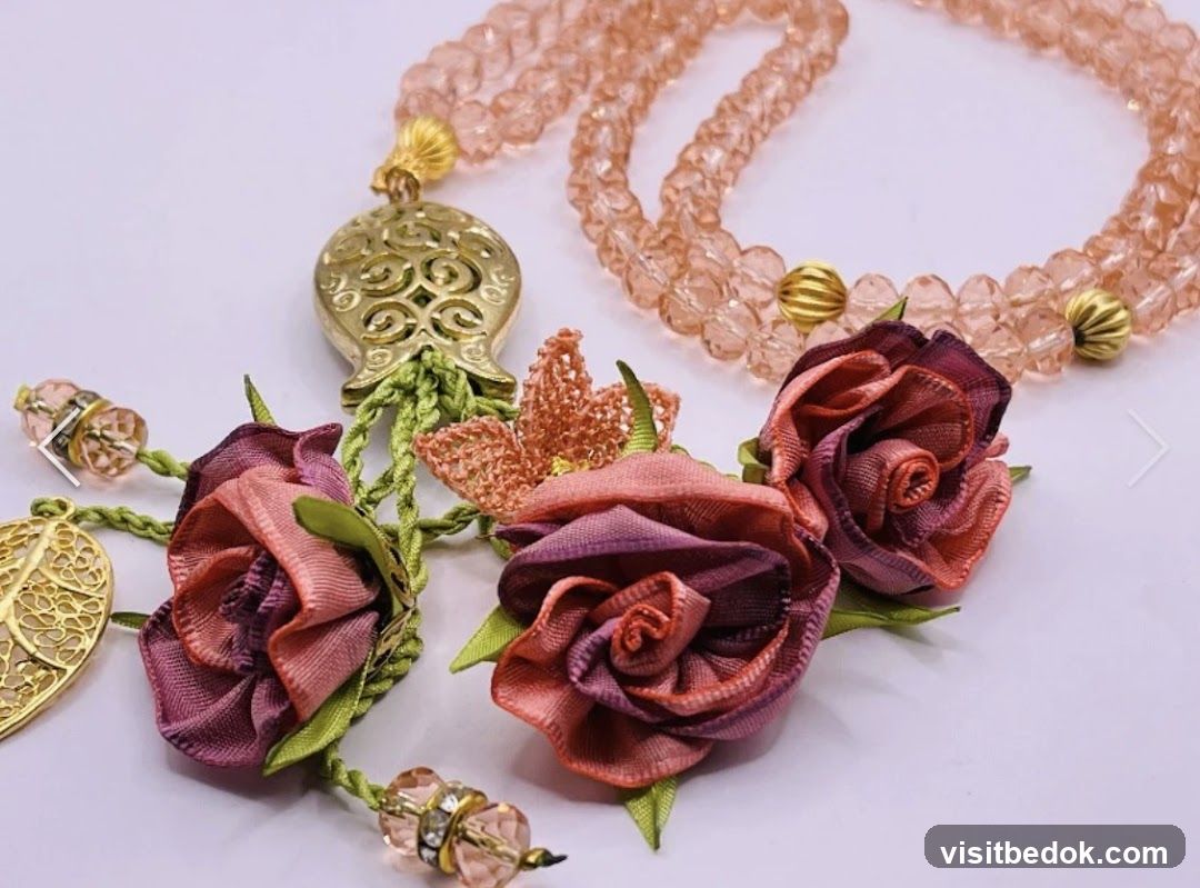 Decorative Rosary with Floral Embellishments