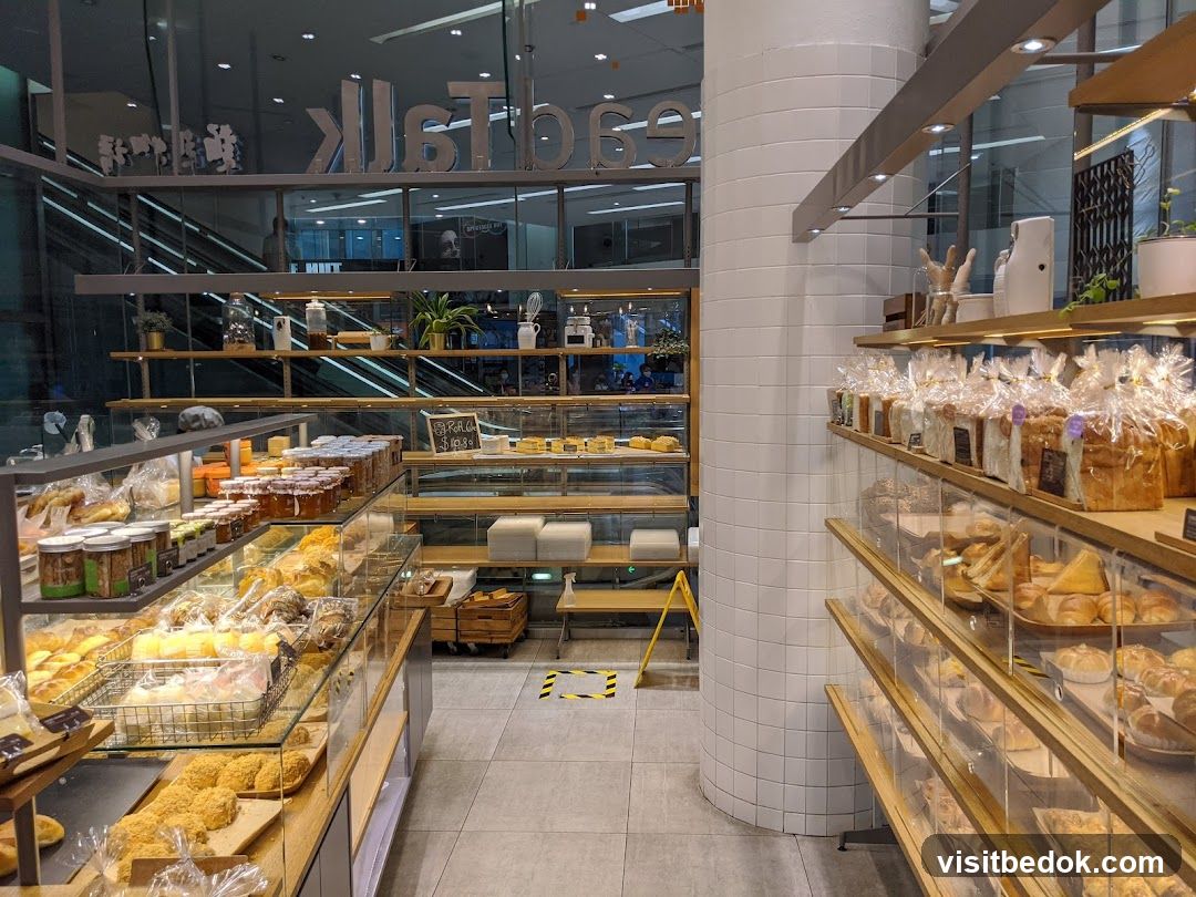 Bakery Interior with Display Cases