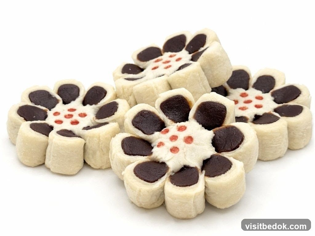 Flower-shaped pastries