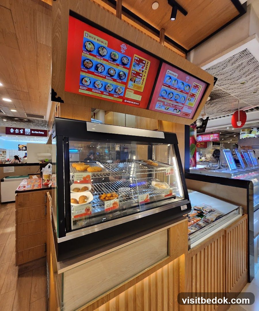 Food display and menu screens